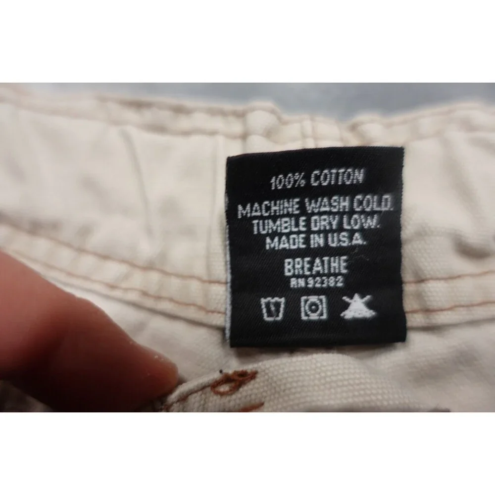 PrAna Relaxed Fit Mens Size‎ L 100% Cotton White Hiking Cargo Pants